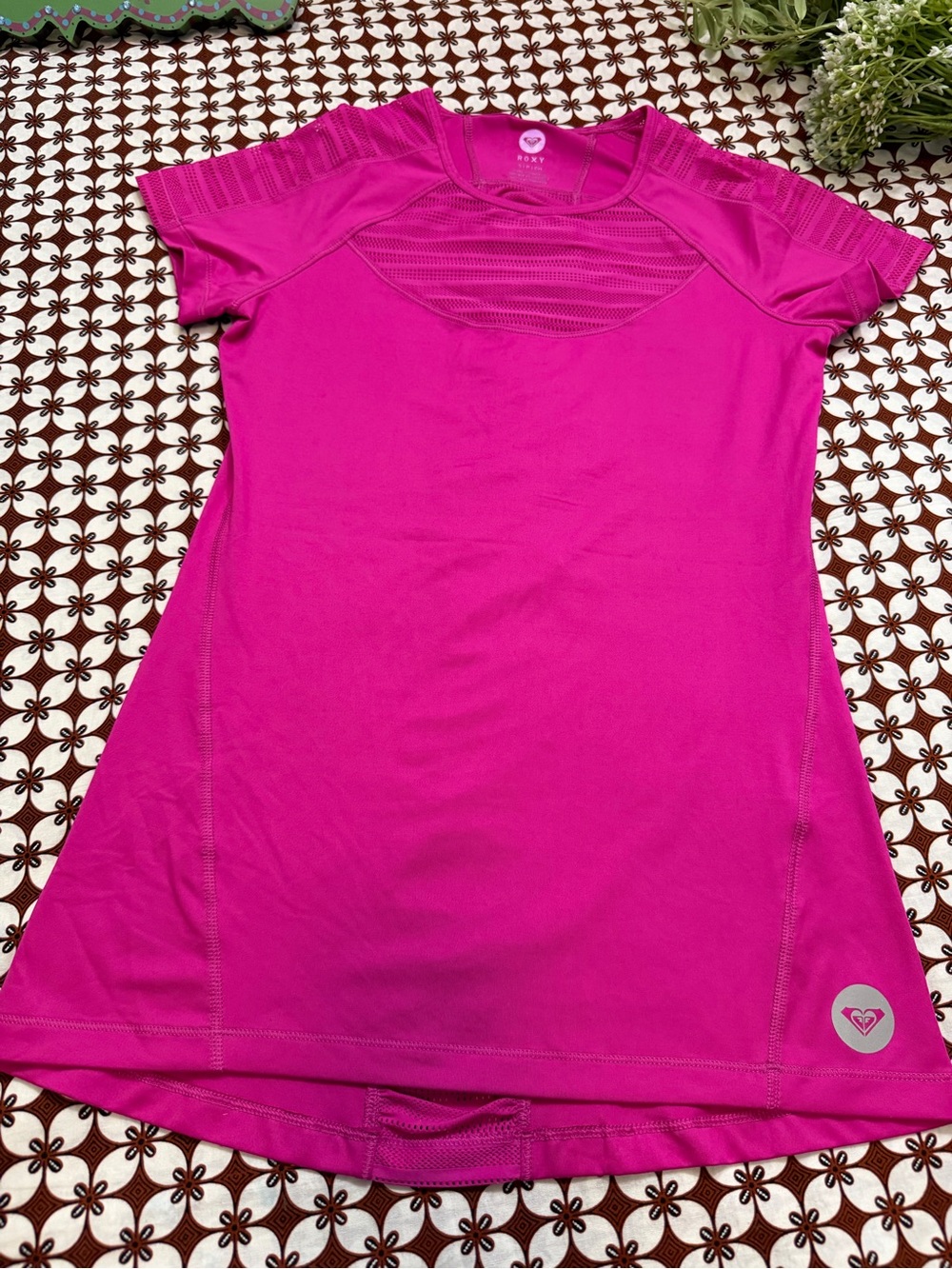 Roxy Short-Sleeve Athletic Tee in Bright Fuchsia